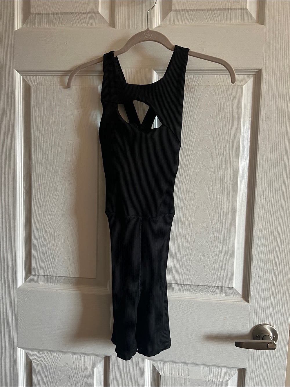 Carbon38 Black Ribbed Cutout Midi Dress